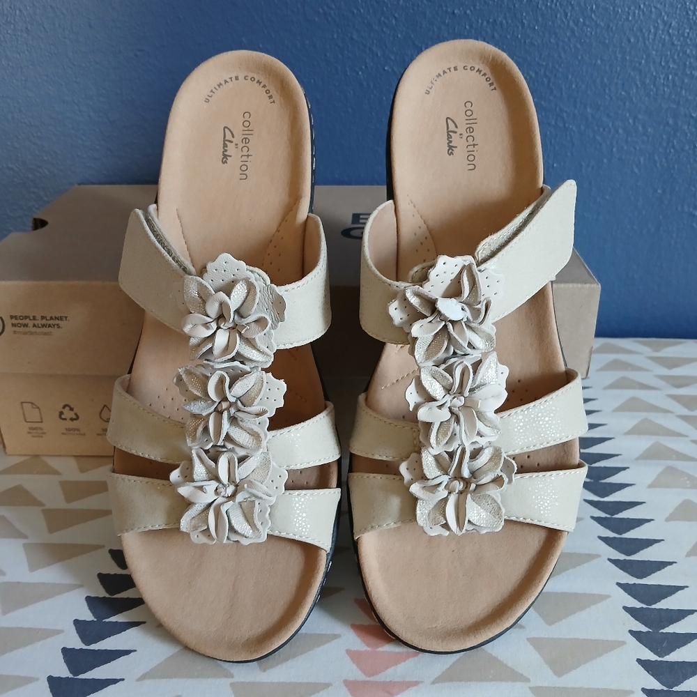 Clarks flower sandles